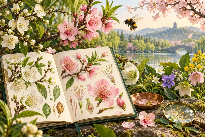 看花识草：一朵花的生存策略 · 科普插画